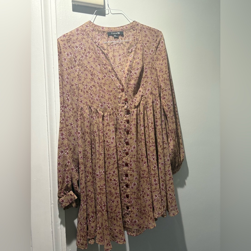 Floral Button-Down Blouse